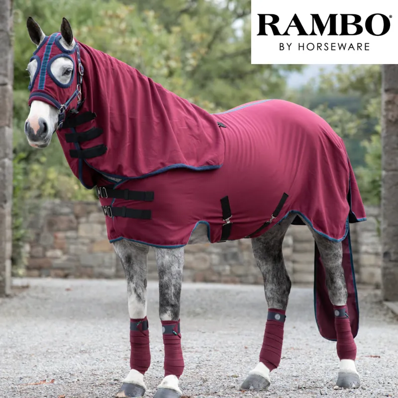Horseware Rambo Show Set Sheet - Burgundy/Burgundy/Teal/Navy
